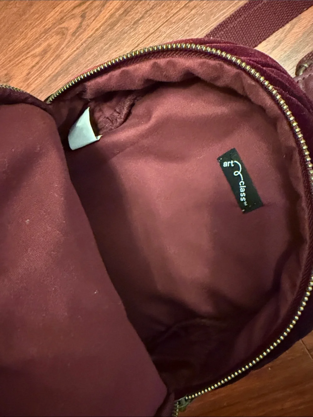 art class Velvet Mini Backpack - Burgundy
